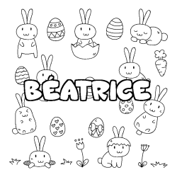 Dibujo para colorear B&Eacute;ATRICE - decorado Pascua