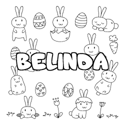 Dibujo para colorear BELINDA - decorado Pascua