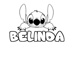 Dibujo para colorear BELINDA - decorado Stitch