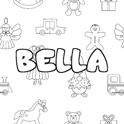 Coloración del nombre BELLA - decorado juguetes