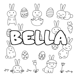 Dibujo para colorear BELLA - decorado Pascua