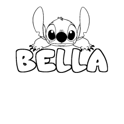 Dibujo para colorear BELLA - decorado Stitch