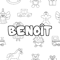 Coloración del nombre BENOÎT - decorado juguetes