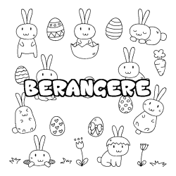 Dibujo para colorear BERANGERE - decorado Pascua