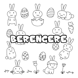 Dibujo para colorear BERENGERE - decorado Pascua