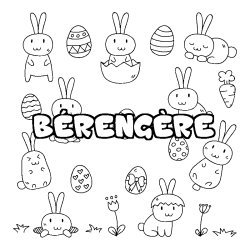 Coloración del nombre BÉRENGÈRE - decorado Pascua