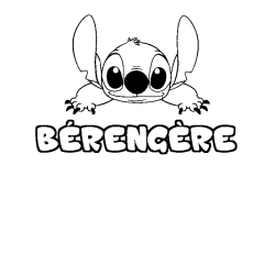 Dibujo para colorear B&Eacute;RENG&Egrave;RE - decorado Stitch