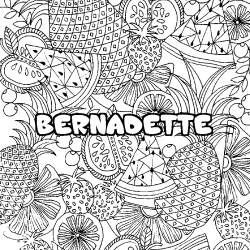 Dibujo para colorear BERNADETTE - decorado mandala de frutas