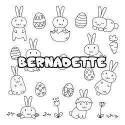 Dibujo para colorear BERNADETTE - decorado Pascua