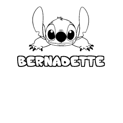 Dibujo para colorear BERNADETTE - decorado Stitch