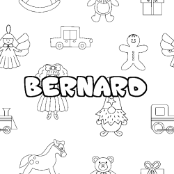 Coloración del nombre BERNARD - decorado juguetes