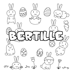 Coloración del nombre BERTILLE - decorado Pascua