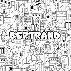 Coloración del nombre BERTRAND - decorado ciudad