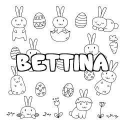 Dibujo para colorear BETTINA - decorado Pascua