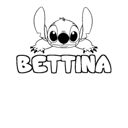 Dibujo para colorear BETTINA - decorado Stitch