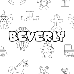 Coloración del nombre BEVERLY - decorado juguetes