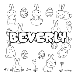 Dibujo para colorear BEVERLY - decorado Pascua