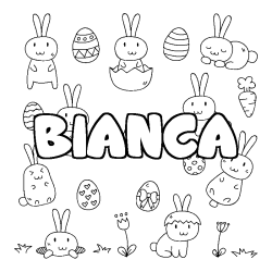 Dibujo para colorear BIANCA - decorado Pascua