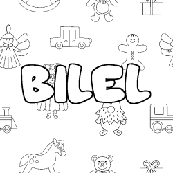 Coloración del nombre BILEL - decorado juguetes