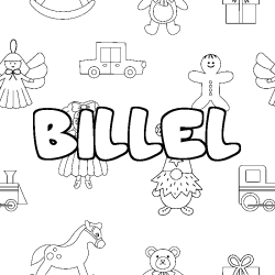 Coloración del nombre BILLEL - decorado juguetes