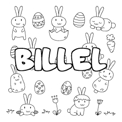 Coloración del nombre BILLEL - decorado Pascua