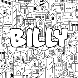 Coloración del nombre BILLY - decorado ciudad