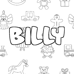 Coloración del nombre BILLY - decorado juguetes