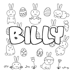 Coloración del nombre BILLY - decorado Pascua