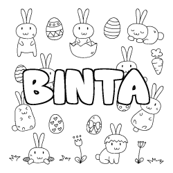 Coloración del nombre BINTA - decorado Pascua