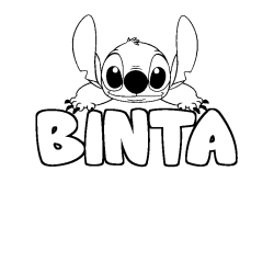 Dibujo para colorear BINTA - decorado Stitch