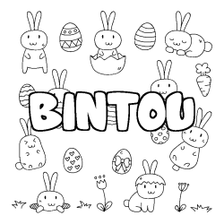 Dibujo para colorear BINTOU - decorado Pascua