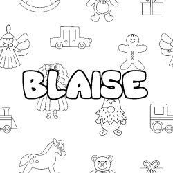 Coloración del nombre BLAISE - decorado juguetes