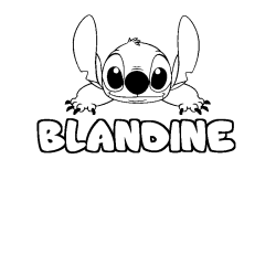 Dibujo para colorear BLANDINE - decorado Stitch