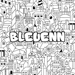 Coloración del nombre BLEUENN - decorado ciudad