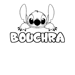 Dibujo para colorear BOUCHRA - decorado Stitch