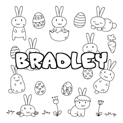 Coloración del nombre BRADLEY - decorado Pascua