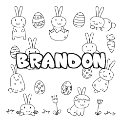 Coloración del nombre BRANDON - decorado Pascua