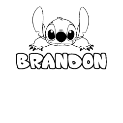 Coloración del nombre BRANDON - decorado Stitch