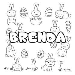 Coloración del nombre BRENDA - decorado Pascua