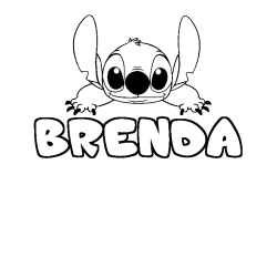 Dibujo para colorear BRENDA - decorado Stitch