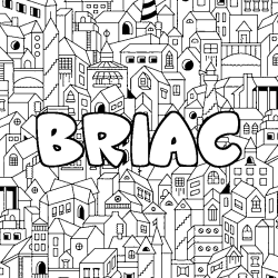 Coloración del nombre BRIAC - decorado ciudad