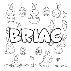 Coloración del nombre BRIAC - decorado Pascua