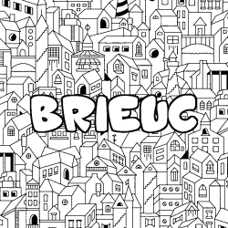 Coloración del nombre BRIEUC - decorado ciudad