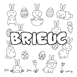 Coloración del nombre BRIEUC - decorado Pascua