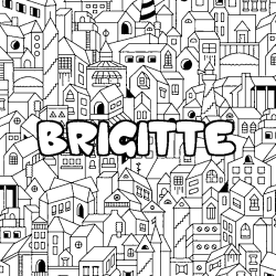 Dibujo para colorear BRIGITTE - decorado ciudad