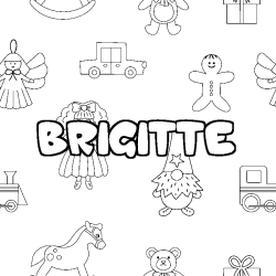 Coloración del nombre BRIGITTE - decorado juguetes