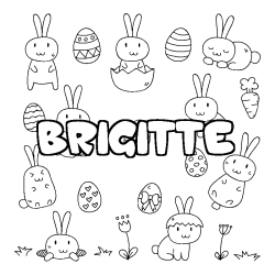 Dibujo para colorear BRIGITTE - decorado Pascua