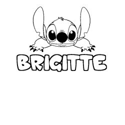 Dibujo para colorear BRIGITTE - decorado Stitch