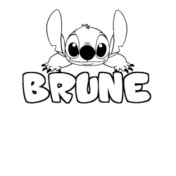 Dibujo para colorear BRUNE - decorado Stitch