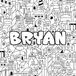 Coloración del nombre BRYAN - decorado ciudad